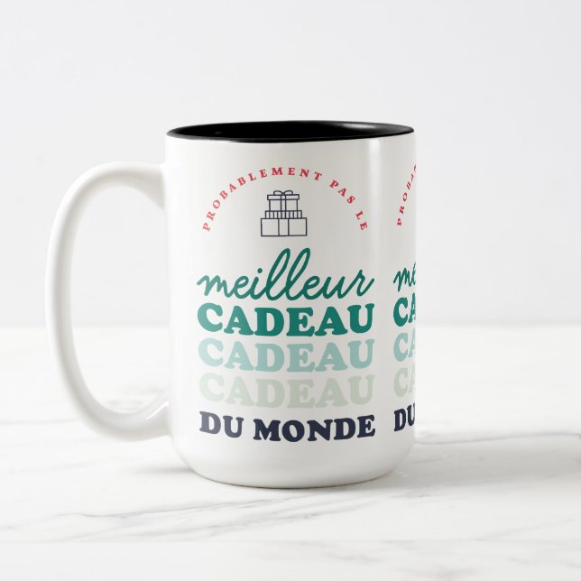 Probablement pas le meilleur cadeau du monde Två-Tonad mugg (Vänster)