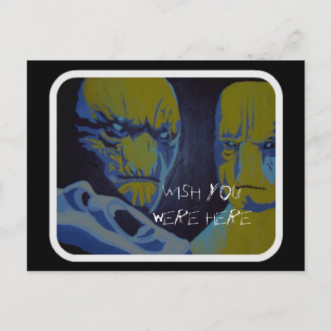 "Probe, önskar att du var här" vykort (Framsida)