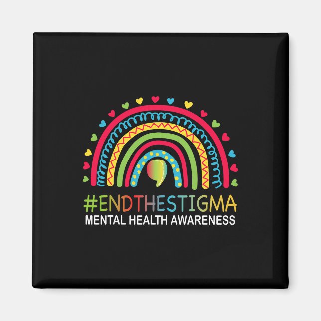 Problem Avslutar Stigma Regnbåge Boho  Magnet (Framsidan)