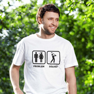 Problem löst golfspel t-shirt