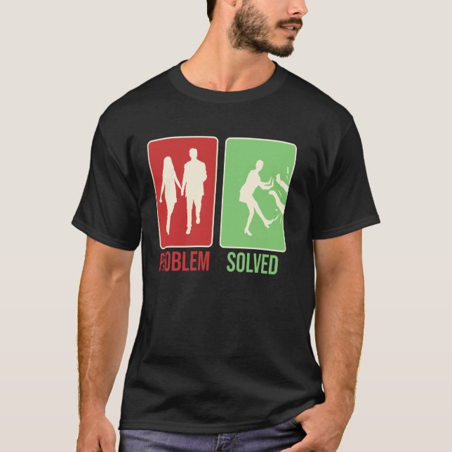 Problem Löst Separation Annullering Äktenskap Skil T Shirt (Framsida)