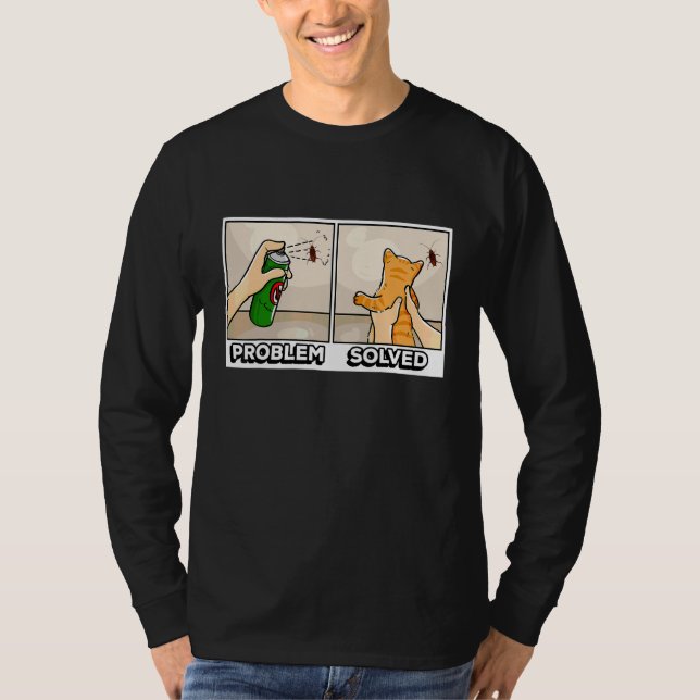 Problem Löst Söt Katt Kullunge Husdjur Förälder T Shirt (Framsida)