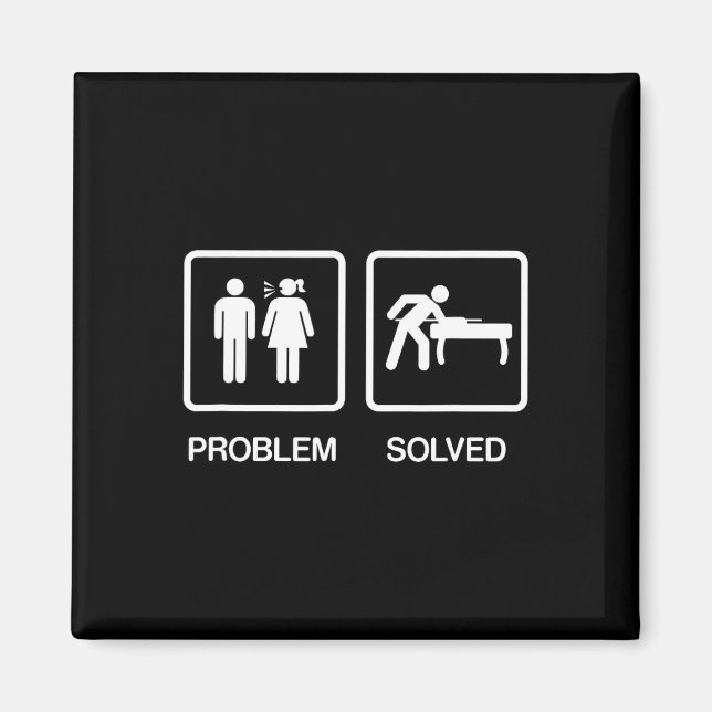 Problem löste Lundny Bassäng Billiards Player T Sh Magnet (Framsidan)