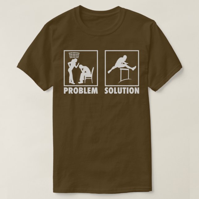 Problem med Athletics Idrottsman Påstående T Shirt (Design framsida)