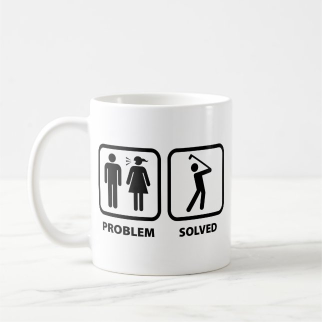 Problem med att lösa Golfing Coffee Mugg (Vänster)