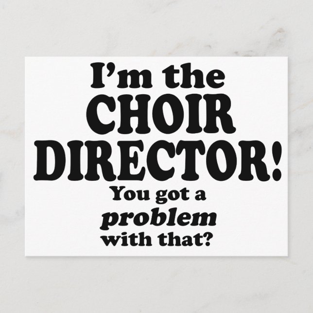 Problem med detta - Choir Director Vykort (Framsida)