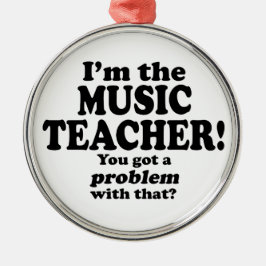 Problem med detta - Musiklärare Julgransprydnad Metall
