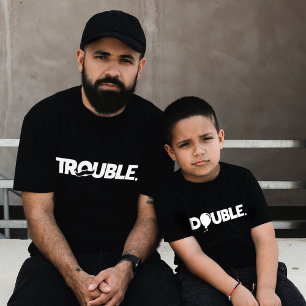 Problem med Dubbla Feluble Funny Far Son Matching T Shirt