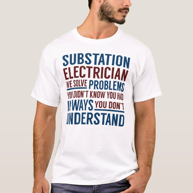 Problem med elnätslösning vid understation t shirt (Framsida)