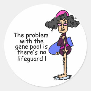 Problem med Gene Bassäng Runt Klistermärke