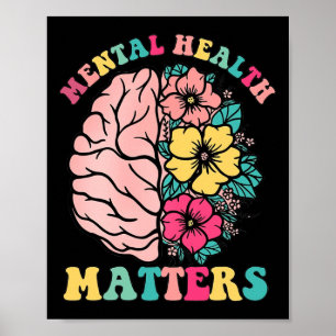 Problem med hjärnans psykiska hälsa vid behandling poster