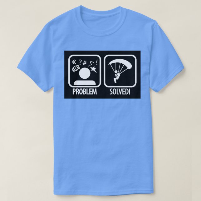 Problem med löst Skydiving T Shirt (Design framsida)