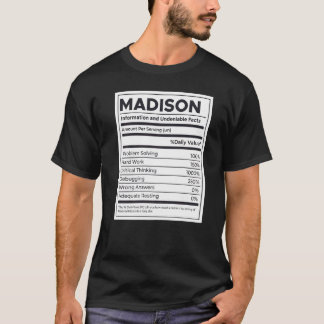 Problem med Madison Nutrition Information Problema T Shirt