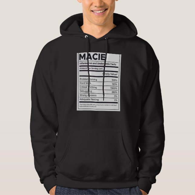 Problem med matsmältningsinformation hoodie (Framsida)