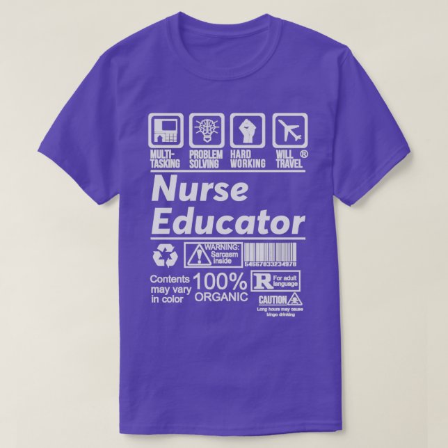 PROBLEM MED NURSE EDUCATOR SOLVE DESIGN T SHIRT (Design framsida)