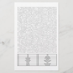 Problem med Ord-sökpuzzeltema för datordelar Brevpapper
