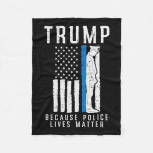 Problem med polisens levebröd Pro Trump Thin Blue Fleecefilt