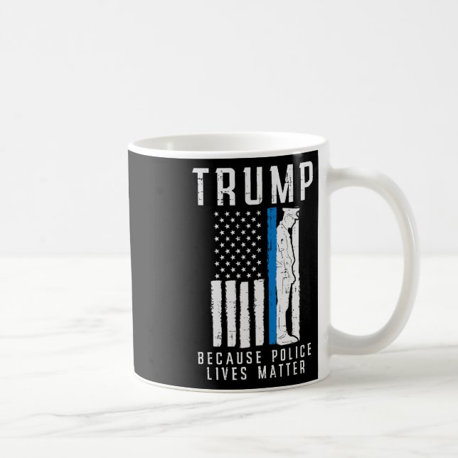 Problem med polisens levebröd Pro Trump Thin Blue  Kaffemugg (Höger)