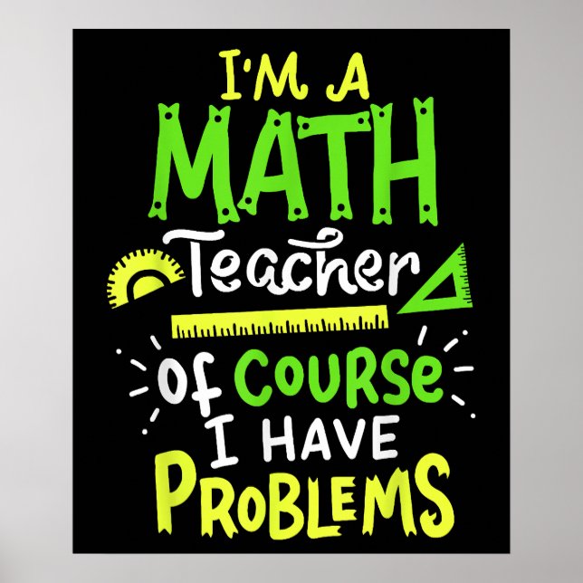 Problem med skolklass i Math Teacher Poster (Framsidan)
