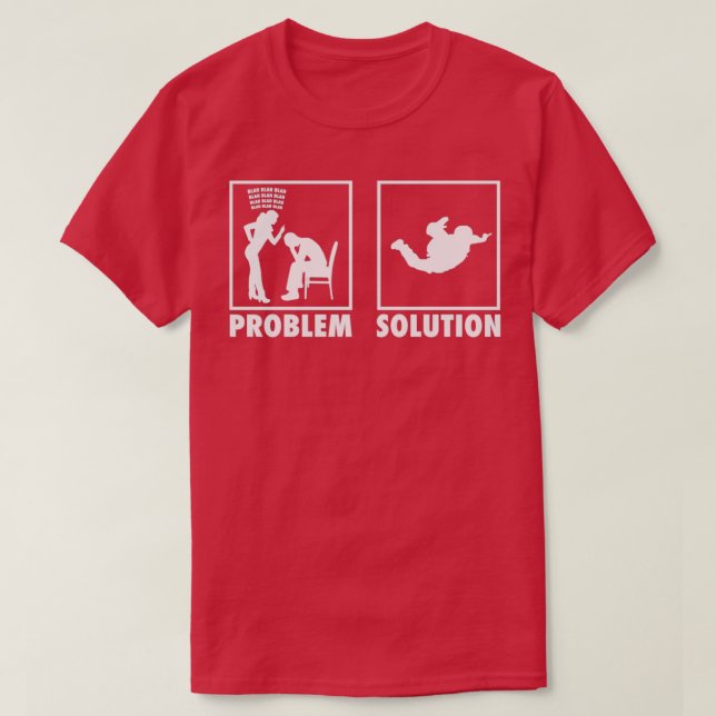 Problem med Skydivers Påstående T Shirt (Design framsida)
