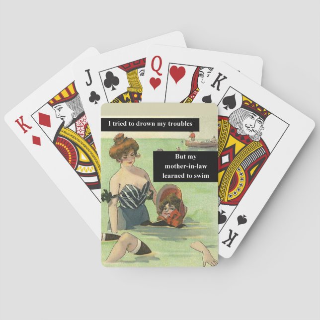 Problem med svärmor rolig simning casinokort (Baksidan)