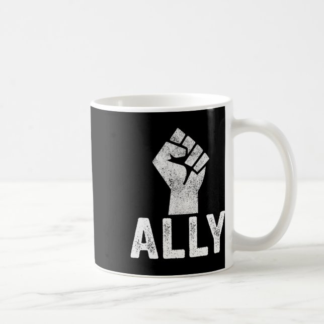 Problem med svarta liv Ally Fist Blm Support Kaffemugg (Höger)