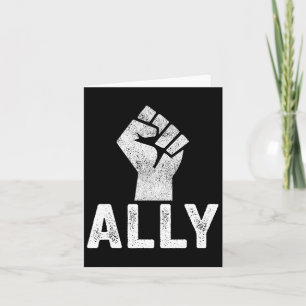 Problem med svarta liv Ally Fist Blm Support Kort