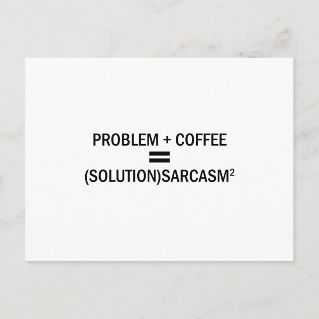 Problem Plus-kaffe Vykort (Framsida)