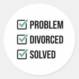 Problem Skild Löst Rolig Checklista Klistermärke