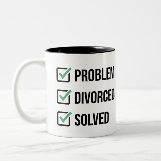Problem Skild Uppgift Rolig Checklista Mugg (Vänster)