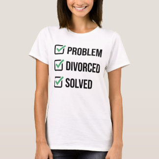 Problem Skilsmässa Löst Rolig Checklista Skilsmäss T Shirt