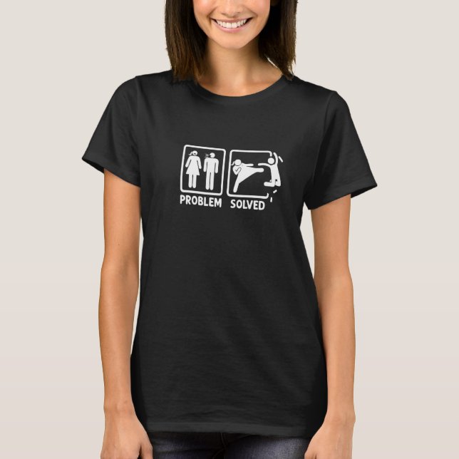 Problem Solution Couple Relationship Equal Rights  T Shirt (Framsida)