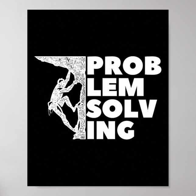 Problem Solving Climber Gift, Rock Climbing, Bould Poster (Framsidan)