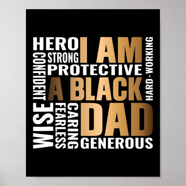 Problematiken manar Black Far Kung Fars dag Pappa Poster (Framsidan)