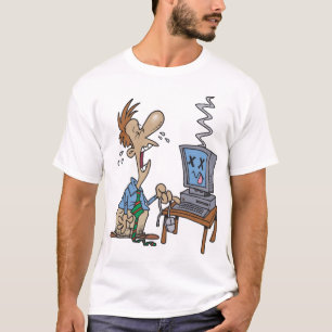 problemet med datoren, en mus i en räcka t shirt