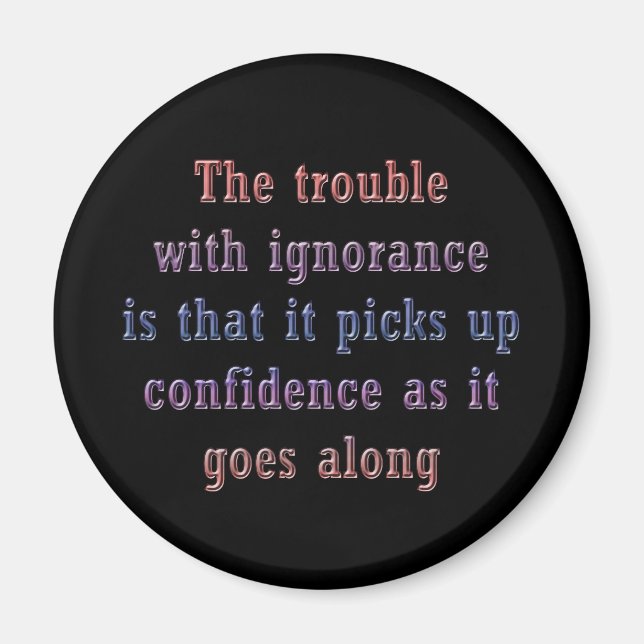 Problemet med okunnighet är att magnet (Framsidan)