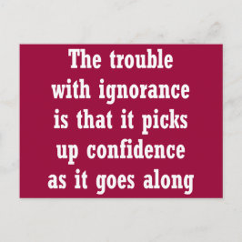 Problemet med okunnighet är att vykort