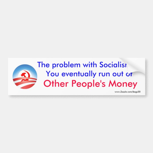 Problemet med Socialism Bildekal (Framsidan)