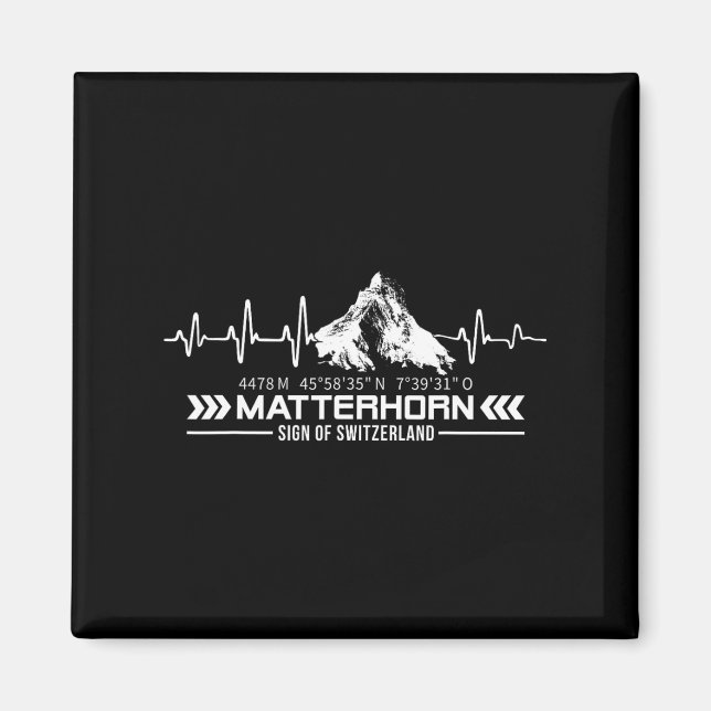 Problemhorn Schweiz Alperna Zermatt Vandring Berg Magnet (Framsidan)