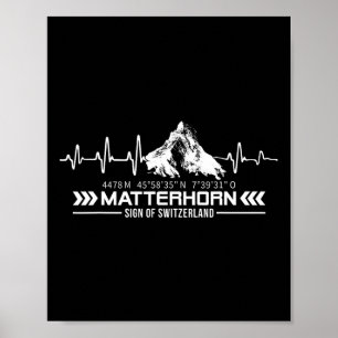 Problemhorn Schweiz Alperna Zermatt Vandring Berg Poster