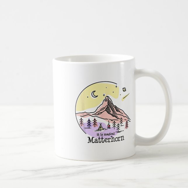 Problemhorn Zermatt Schweiz Berg Vandring Skidor Kaffemugg (Höger)
