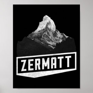 Problemhorn Zermatt Schweiz Skiing Helgdag Mou Poster