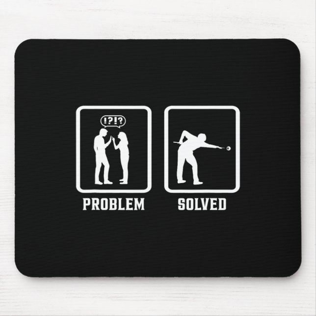 Problemlösad Bassäng Billiards Player Snooker Cue  Musmatta (Framsidan)