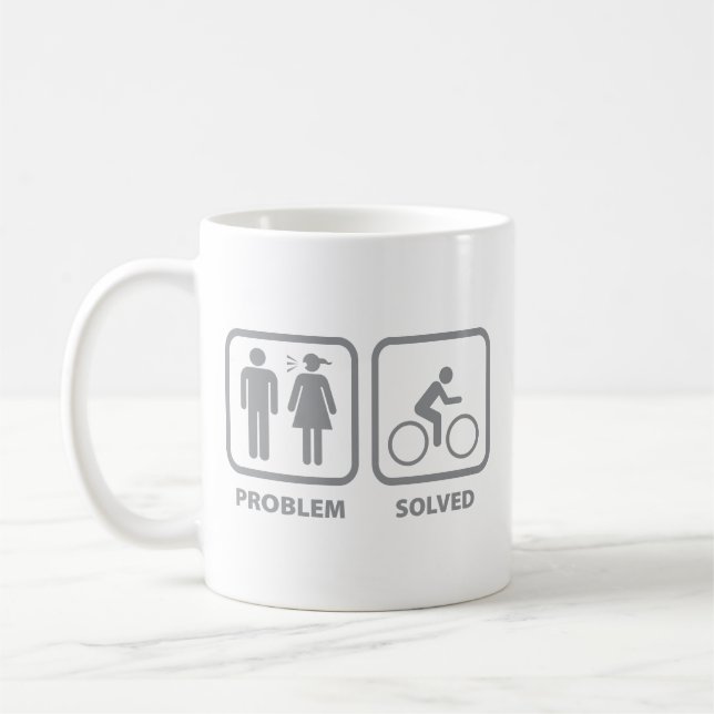 Problemlösad cyklingskaffe Mugg (Vänster)