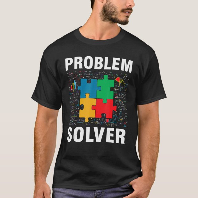 Problemlösare Pussel Matematik   T Shirt (Framsida)