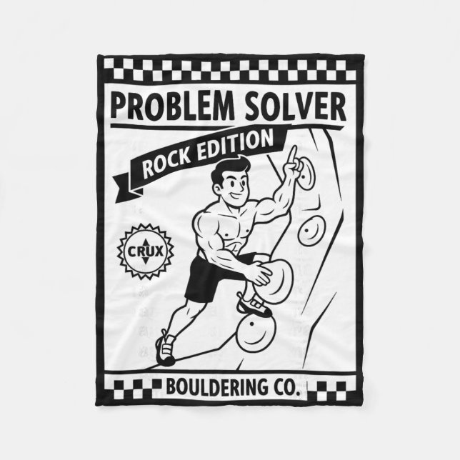 Problemlösare Rock Edition Klättervägg Kul  Fleecefilt (Framsidan)