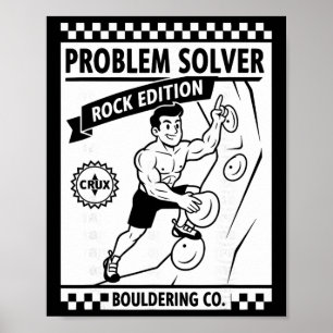 Problemlösare Rock Edition Klättervägg Kul Poster