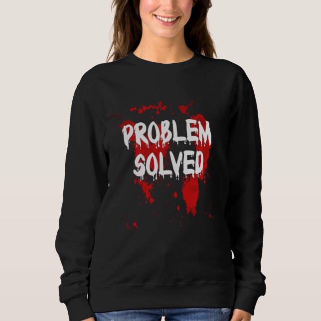 Problemlösat Bloody Shirt Funny Halloween Blood T Shirt (Framsida)