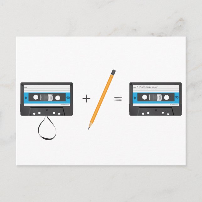 Problemlösning med kompakta kassettband. vykort (Framsida)