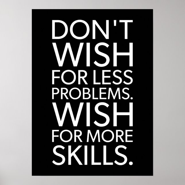 Problems vs Skills - Gym, Hustle, Success Poster (Framsidan)